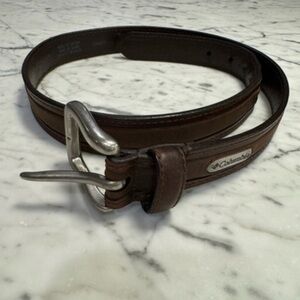 Columbia Sportswear belt Genuine Full Grain Leather Brown Men Size 32. D